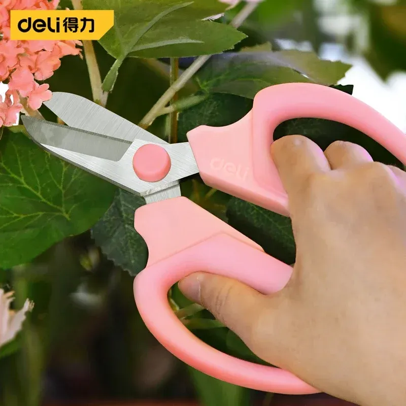 Deli Garden Scissor 7'' Professional Pruning Shears Flower Scissors Anti-slip Handle Shear Pruning Tool for Bonsai Tree Branches
