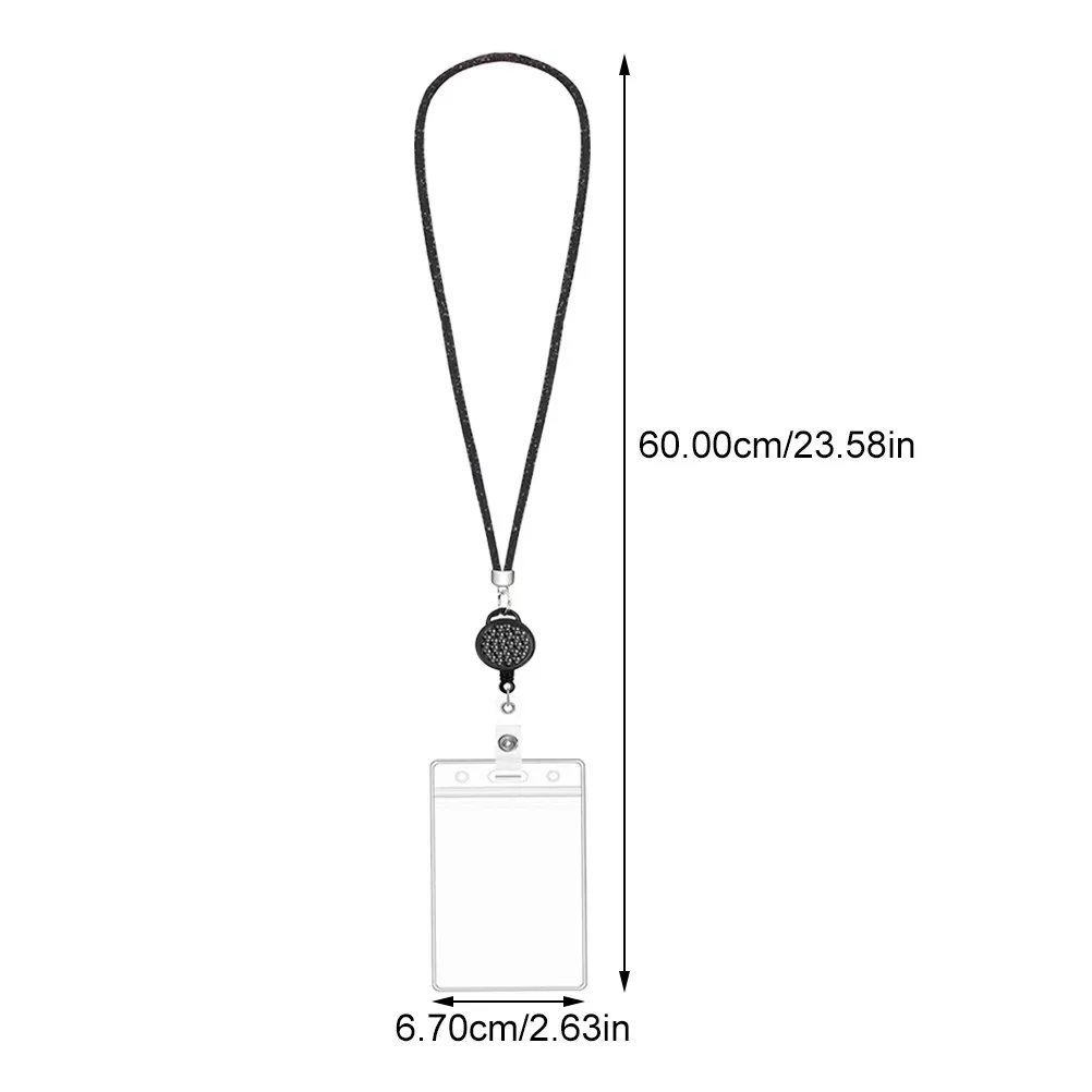 1세트 다용도 이름표 홀더(걸이용 끈 포함) 학생, 사무실 직원, 자원 봉사자, 학교 ID를 위한 안전하고 확실한 ID 배지 커버