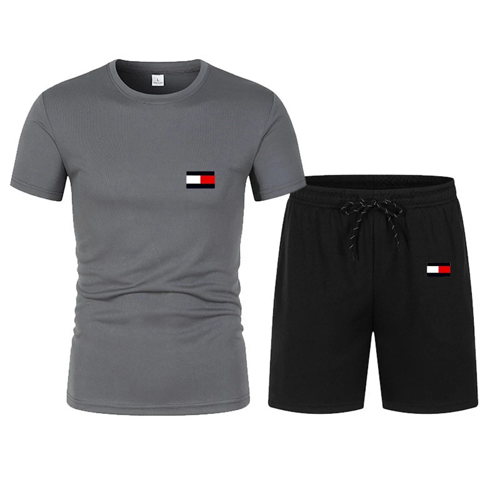 Men's multi-color casual fitness shirt, high-quality inch shirt, business casual sports shirt set