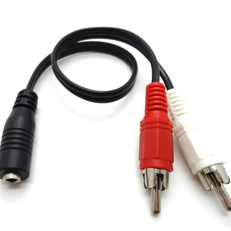 Universal RCA Cable 3.5mm Jack Stereo Audio Cable Female To 2RCA Male Socket To Headphone 3.5 AUX Y Adapter For DVD Amplifiers