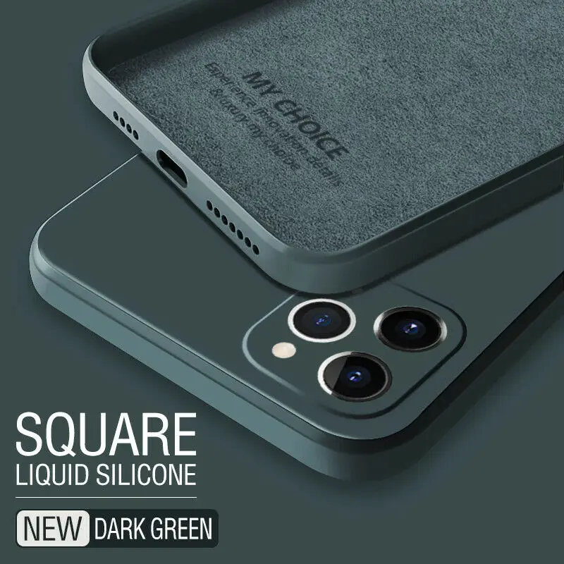Luxury Original Soft Liquid Silicone Case For iPhone 13 12 11 Pro MAX Mini Shockproof Phone Cover For iPhone X XS XR 7 8 Plus SE iphone 12 pro max cover