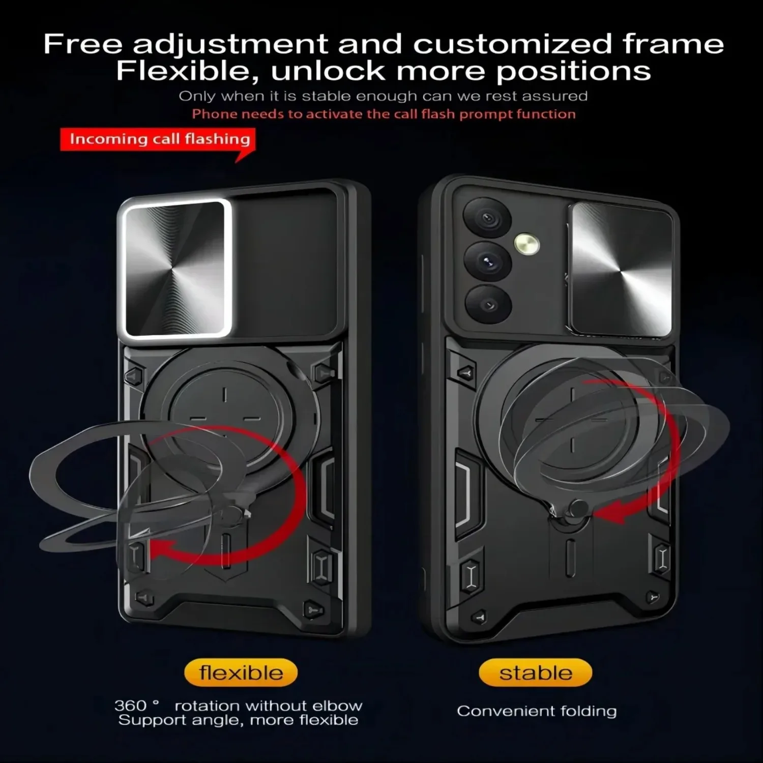 Magnetic Rotating Camera Slide Protector Ring Case