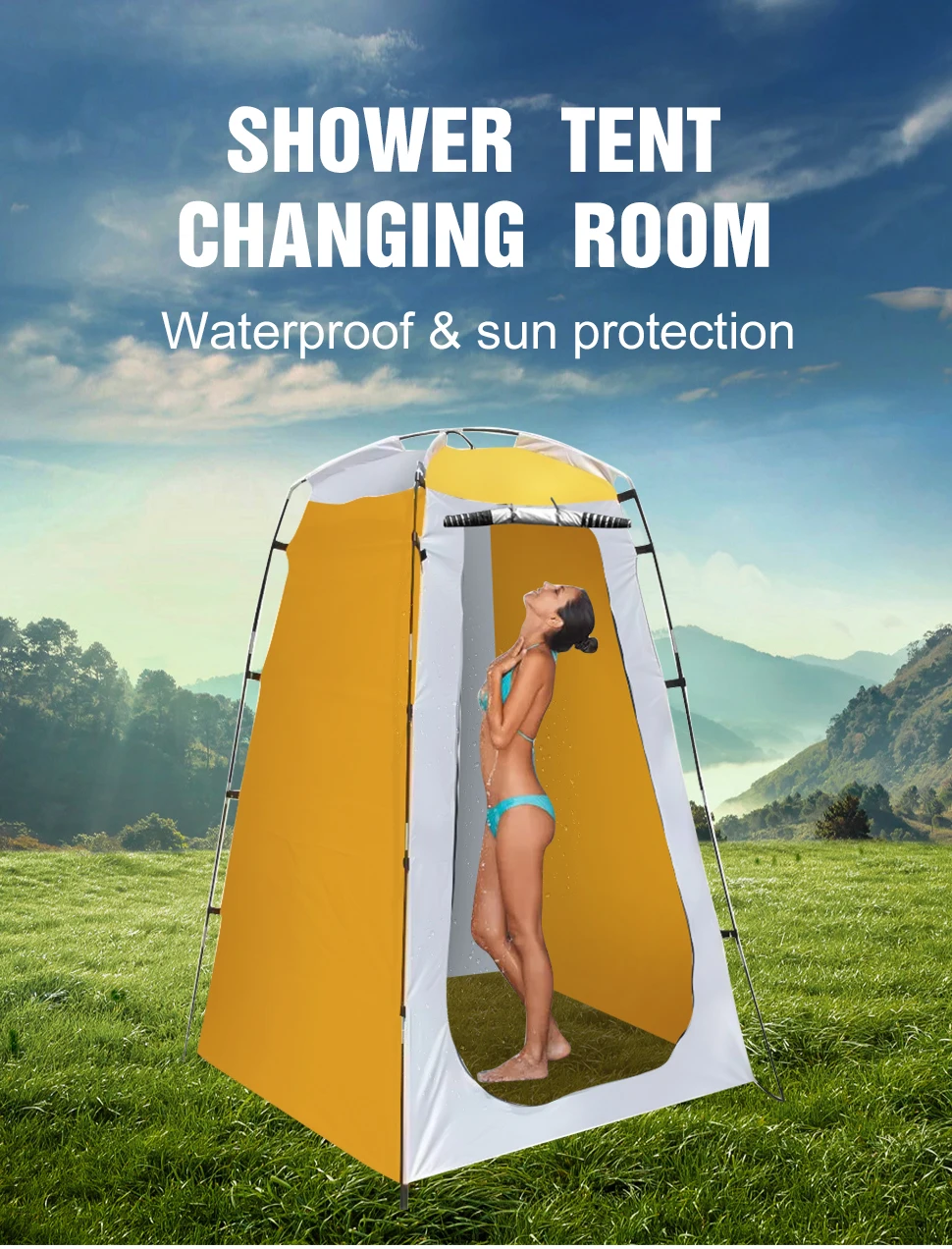 Westtune ポータブル プライバシー シャワー テント 屋外 防水 更衣室