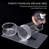 Nail Art Stamper Scraper Set Transparent Jelly Silicone Stamp Nail Stamping Plates Polish Print Transfer Templates Designs Tool 6