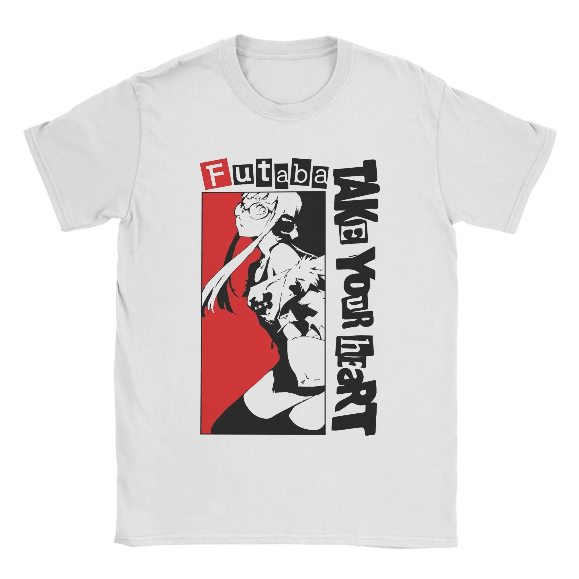 Neuheit Futaba Sakura Personas 5 T-Shirt Herren Baumwolle Kurzarm Anime Rundhals Sommer Top T-Shirt