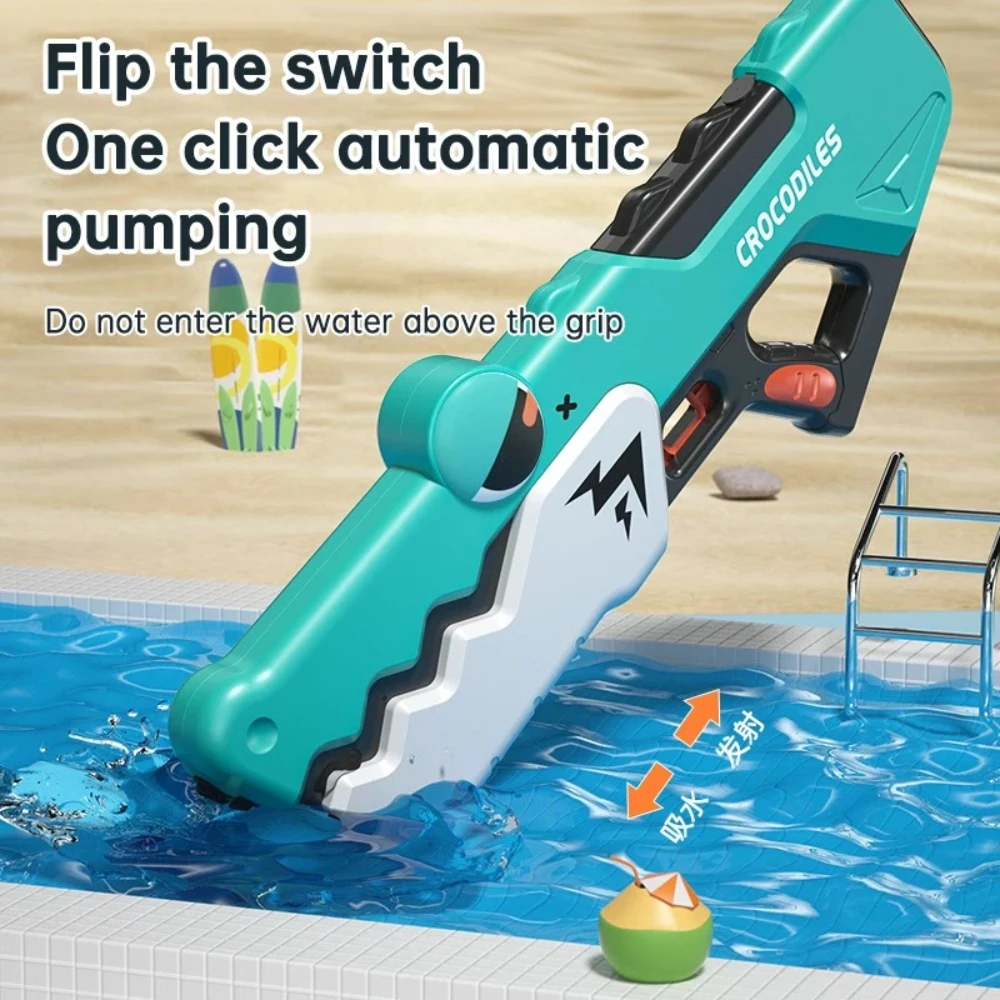 Electric Multi Shot Gun Festival Toys Automatic Absorption Powerful Water Spraying For Children_voghion.com