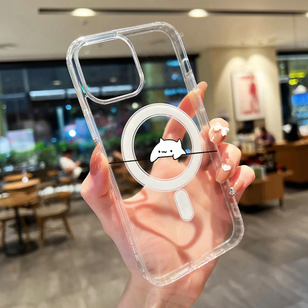 Silicone Magnetic Phone Case with Cat Design