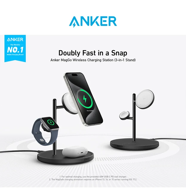 Anker Best Iphone 12 Stand Best 3-in-1 Apple Charging Station