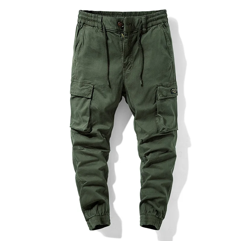 

Autumn and Winter Black Sports Men's Overalls Outdoor Tactical Military Pants Casual Loose Joggers Men