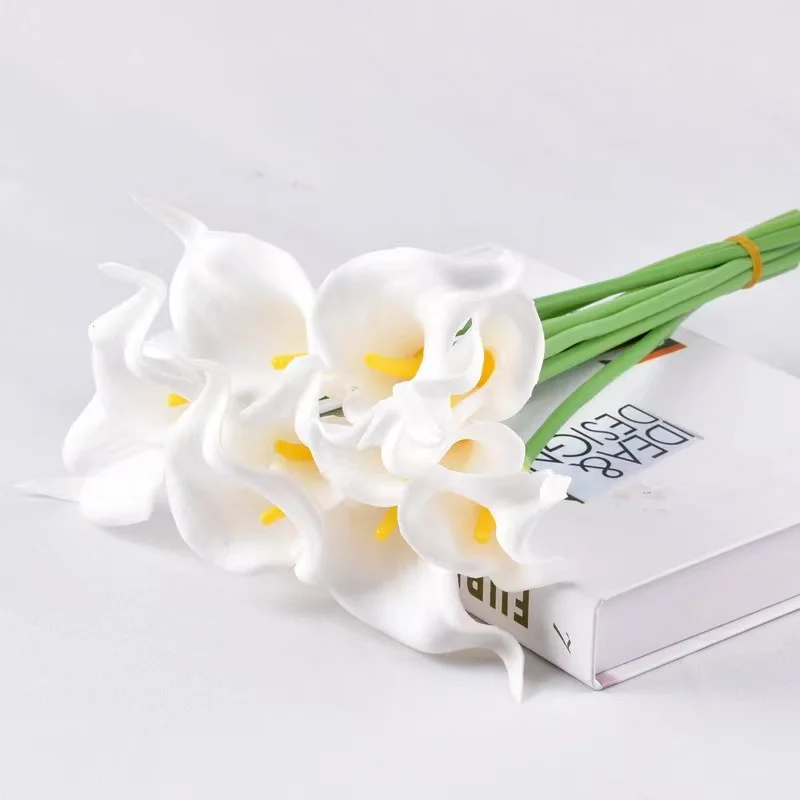 20pcs White Flower Artificial Calla Lily Fake White Flowers Wedding