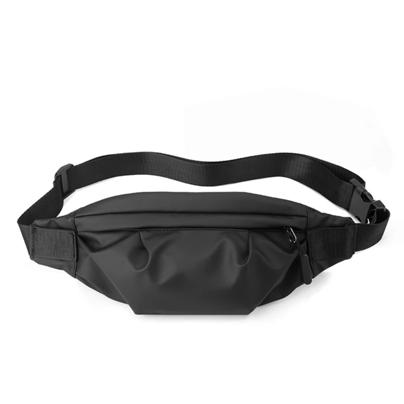 

Y166 Crossbody Waist Pack Nylon Fanny Pack Fashion Trendy Travel Belt Bag Large Capacity Sports Bag for Teen Adult Chest Bag