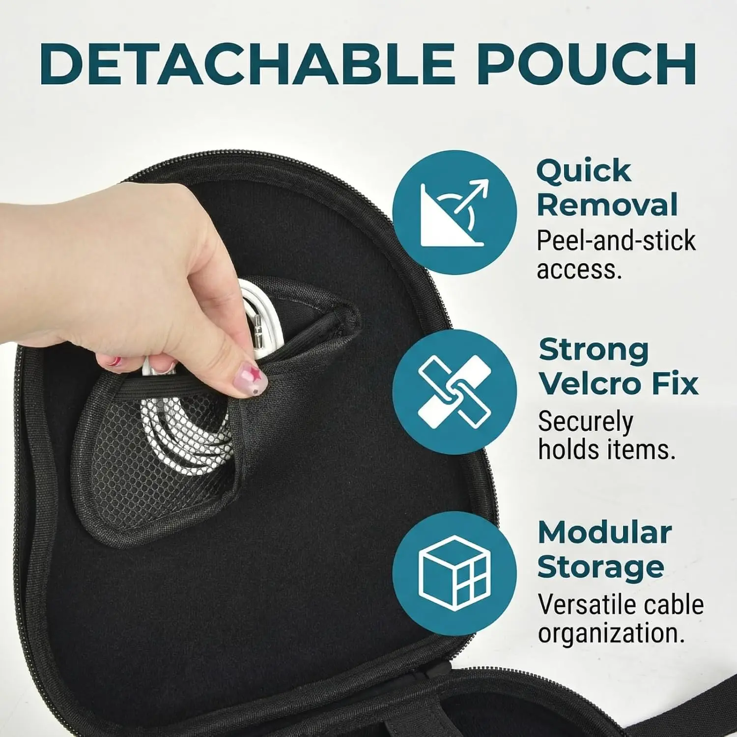 Protective Hard Shell Headphone Case with Active Noise Canceling Feature