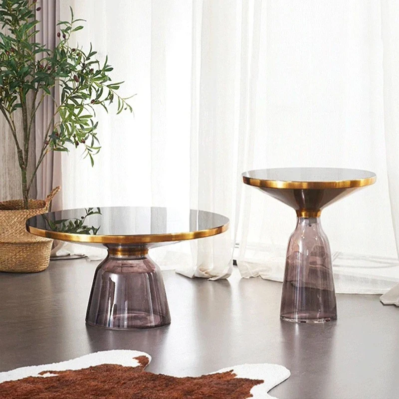 Virelle round tempered-glass table - image 3