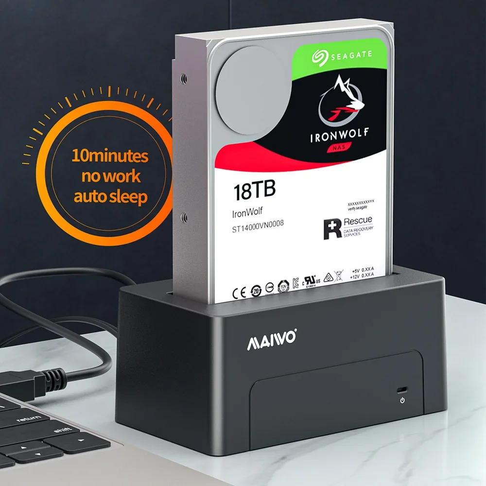 MAIWO 하드 드라이브 도킹 스테이션, SATA-USB 3.0 어댑터, 2.5 3.5 SSD 디스크 케이스 HDD 박스, 하드 드라이브 인클로저 도킹 스테이션