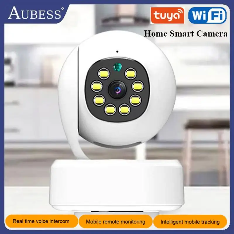 Tuya WiFi Smart Camera 4K HD Image Quality Infrared Night Vision 360 ° Panoramic View Remote Monitoring AP Hotspot Smart Home 3mp latest e27 bulb ptz wifi camera outdoor in the street full hd colorful night vision support alexa ycc365plus remote view