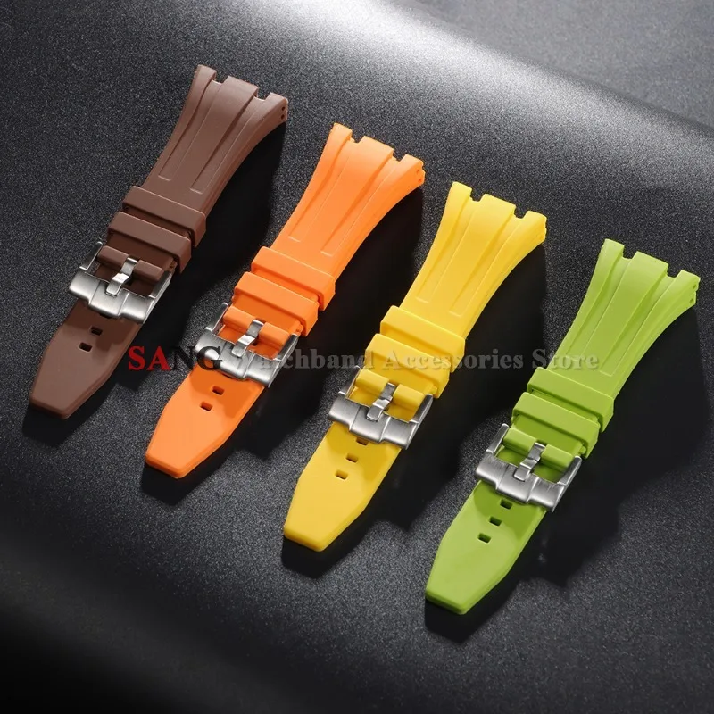 Premium Soft Silicone Rubber Watch Band - Men's Sports Diving Strap in Multiple Widths