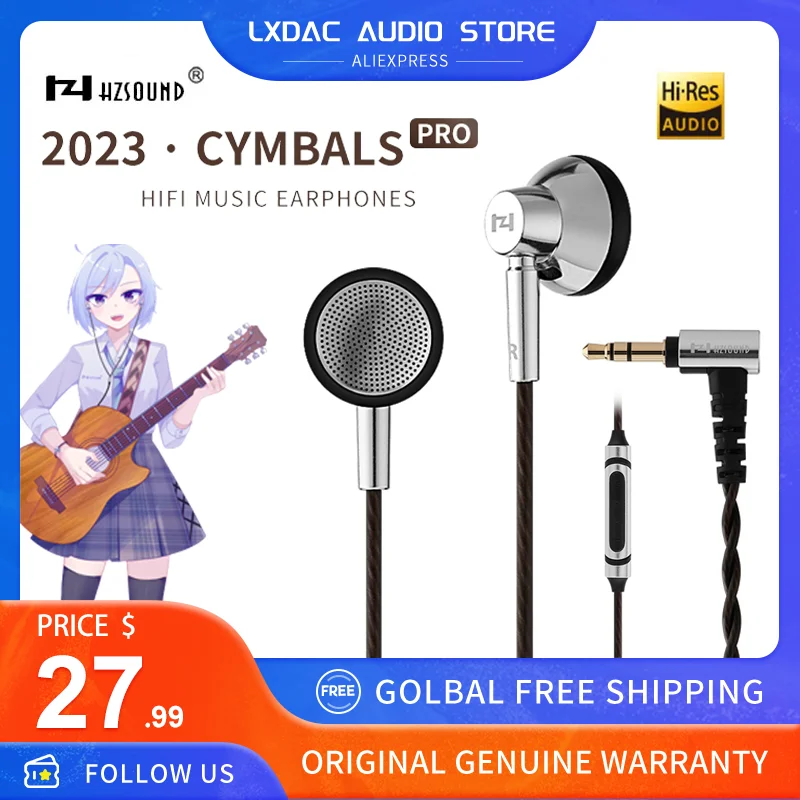 

Наушники-вкладыши HZSOUND Cymbals Pro Hifi Проводные с разъемом 14,2 мм