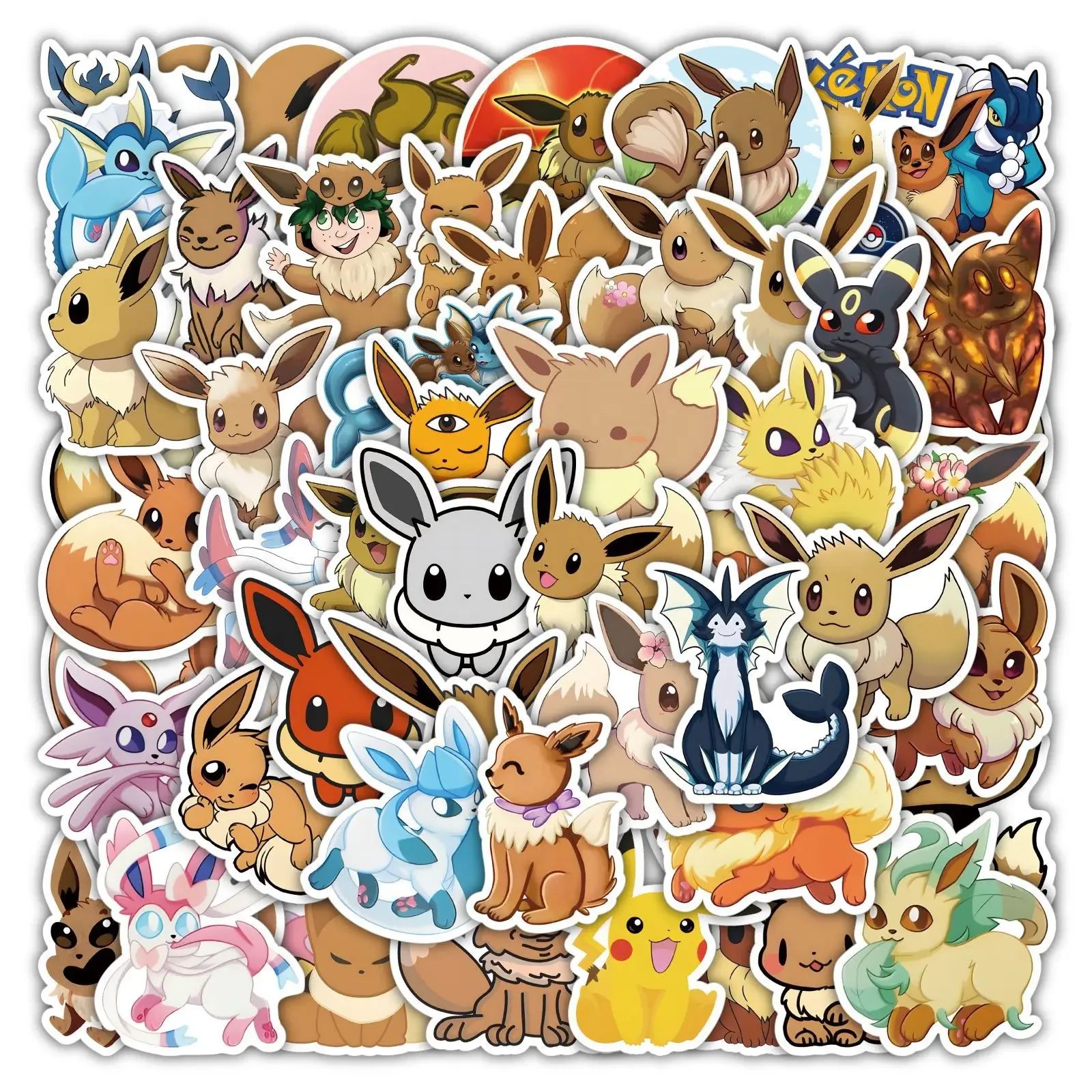 

50/100pcsPokemon Cartoon Decorative Stickers Holiday Gift Decoration Mobile Phone Tablet Refrigerator Magnet Children'sToysGifts