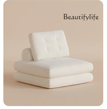 

Tofu Block Sofa Living Room Cream Style Modern Module Small Sofa Lazy Single Folding