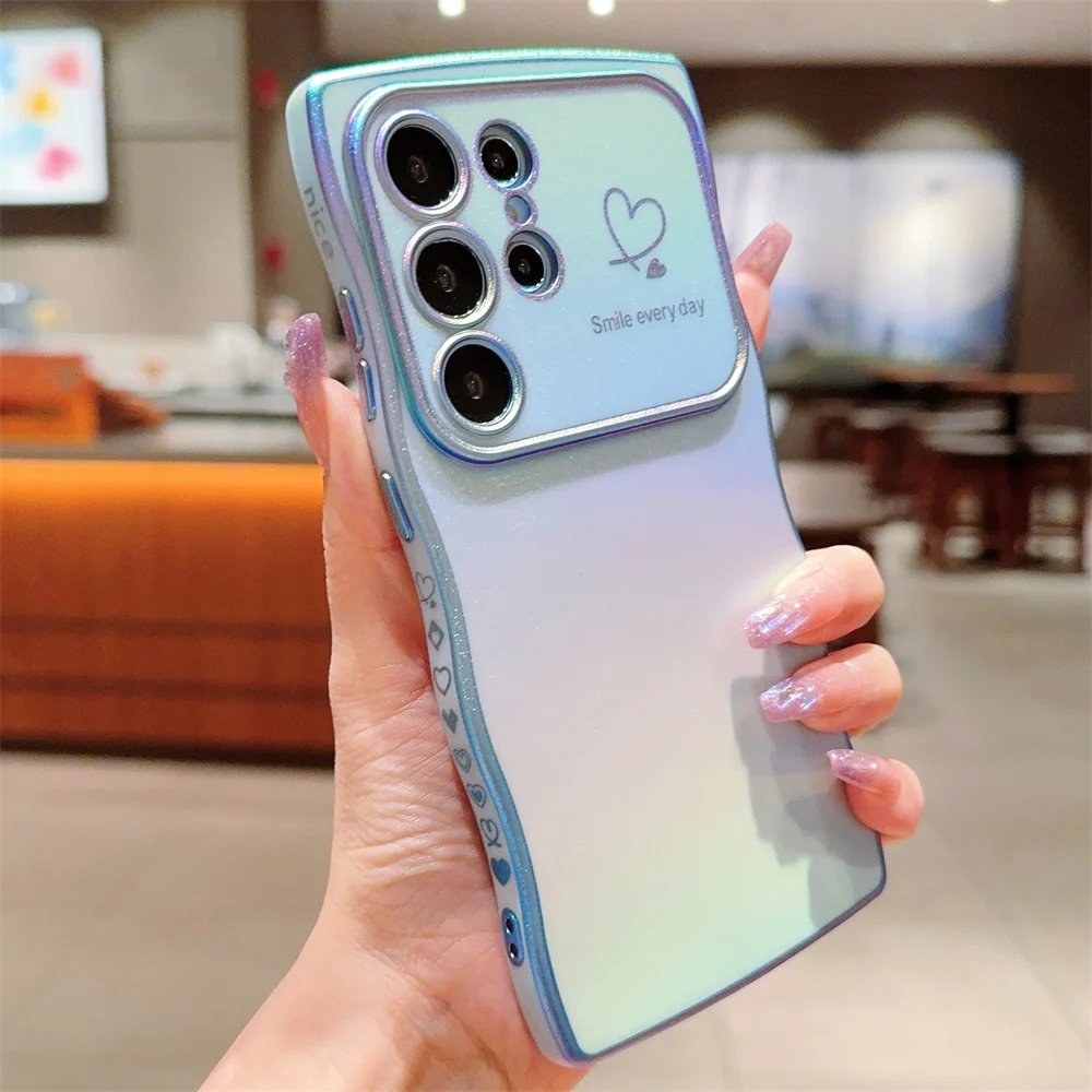 Shockproof Phone Case With Glitter Heart Design For Samsung_voghion.com