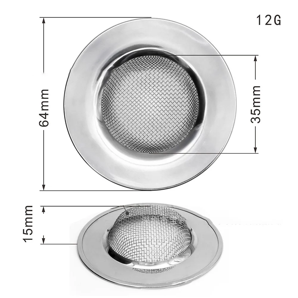 

Kitchen Water Sink Filter Sink Mesh Strainer Kitchen Tool Stainless Steel Sink Filter Hair Sewer Outfall Kitchen Accessories