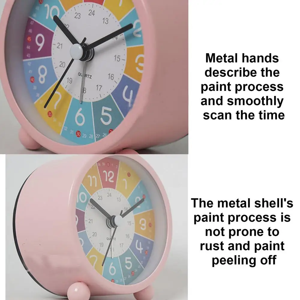 Description Picture 5 of itemLearning Clock For Kids Analog Alarm Clock For Children Time Learning Room Wall Decor Alarm Clock For Kids Teenagers Boys Girls