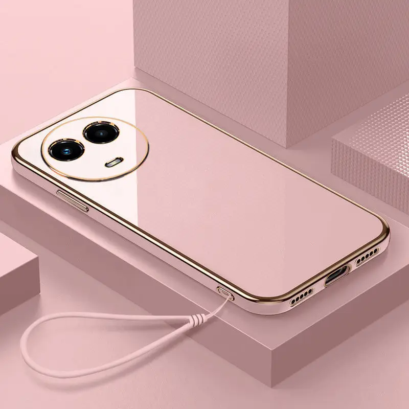 Luxury Square Wavy Lines Solid Silicone Phone Case Cover