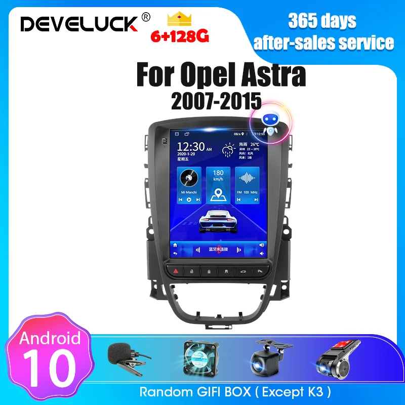 Автомагнитола на Android для Opel Astra J Vauxhall Buick Verano 2009-2015 экран в стиле Tesla