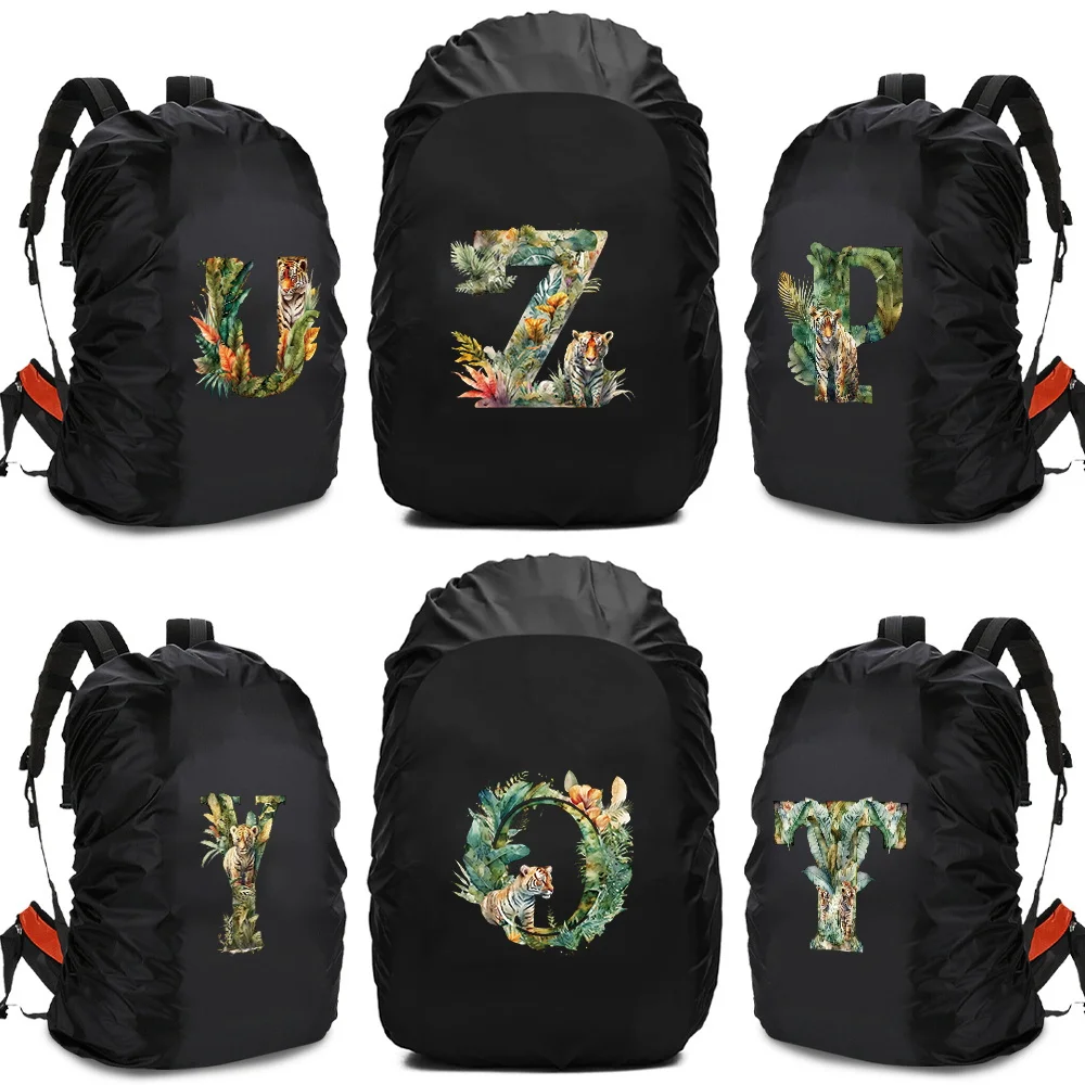 

Jungle Tiger Letter Printed Pattern 20L-70L Outdoor Picnic/Mountaineering/Wading/Tourism/Beach/Fishing Backpack Rainproof Cover