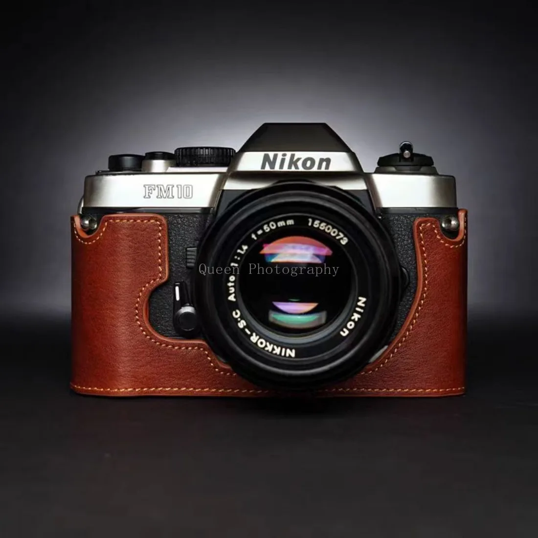 Fotocamera In Vera Pelle Di Vacchetta Borsa Fatta A Mano Body Box Half Case Per Nikon Fm10 Fm-10 Custodia Protettiva Base Muslimedesacemachesc