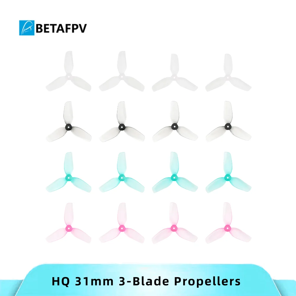 Hélices 31mm 3 Pales Polycarbonate HQ pour Drones Course - Lot 16