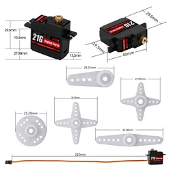 High - Performance Digital Waterproof Metal Gear Servo for RC Vehicles and Robotics (S007M 21G Servo)