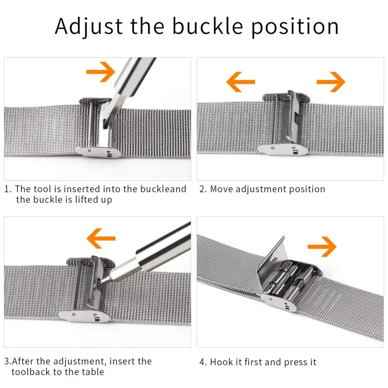 Elegant Milanese Stainless Steel Watch Band - Premium Adjustable Strap