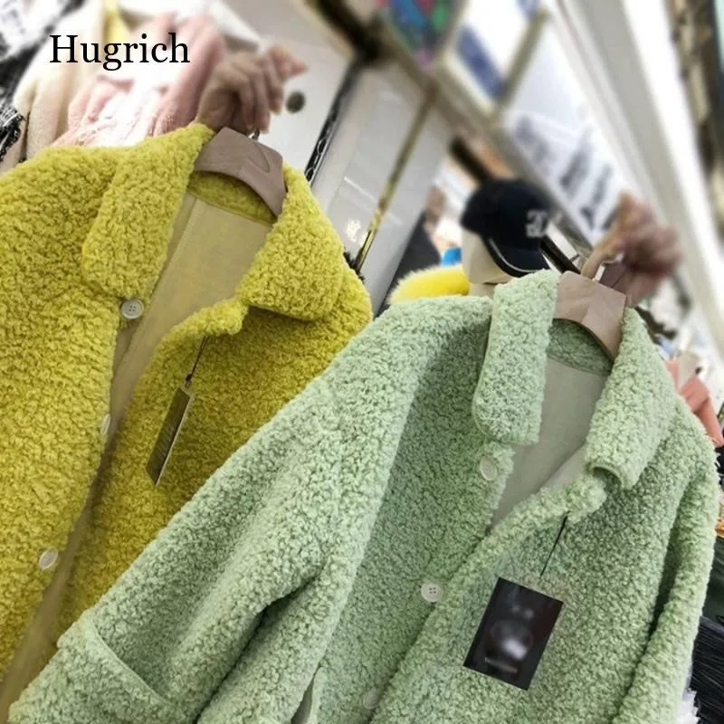 Imitation Lamb Down Jacket Women Coat Fur Coat Winter 2024 Hanbok Women's Winter Coat Woman Made Fur Coat Oversized Fluffy Coat