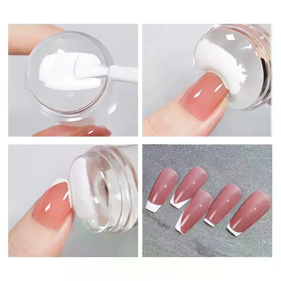Description Picture 6 of itemTransparent Nail art Stamper With Scraper Jelly Silicone Head Stamp French Nails Printing Nail Art Stamping Plate Manicure New