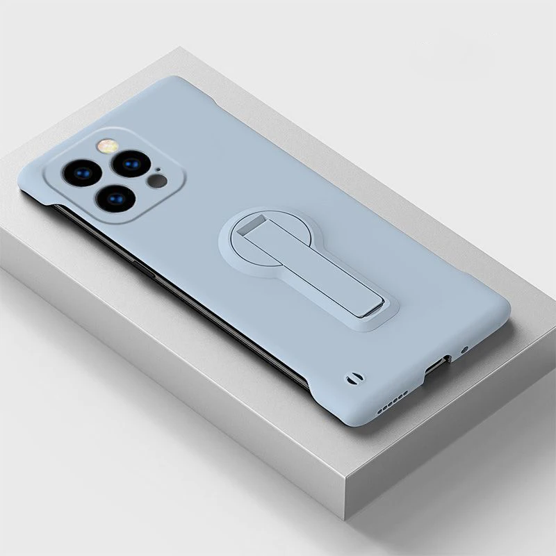 Sleek Frameless Protective Phone Case with Built-In Holder
