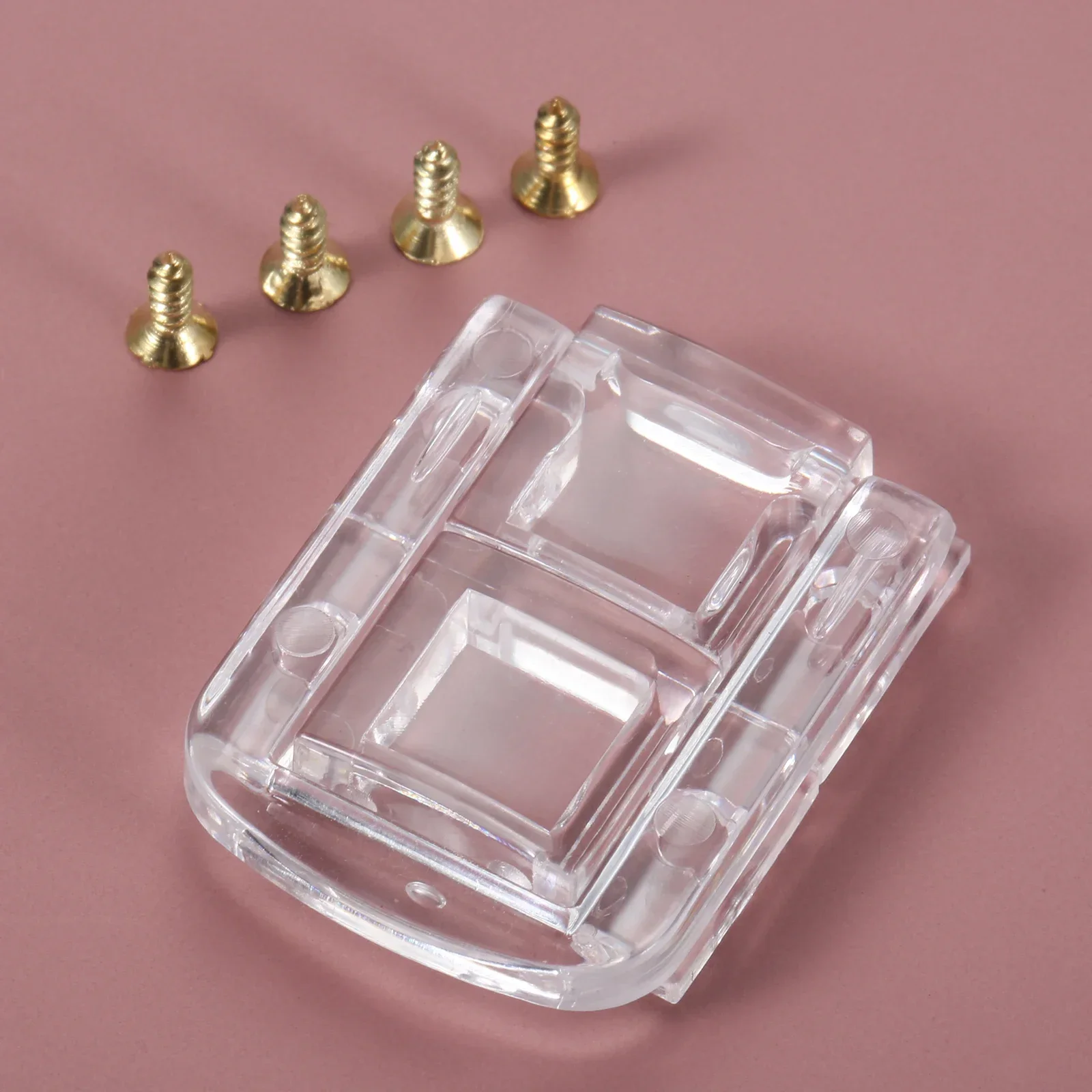 Door Lock Buckle 1pc Acrylic Hasp w/screws Clear Crystal Lock Buckle Mini Clasp Hasp Latches
