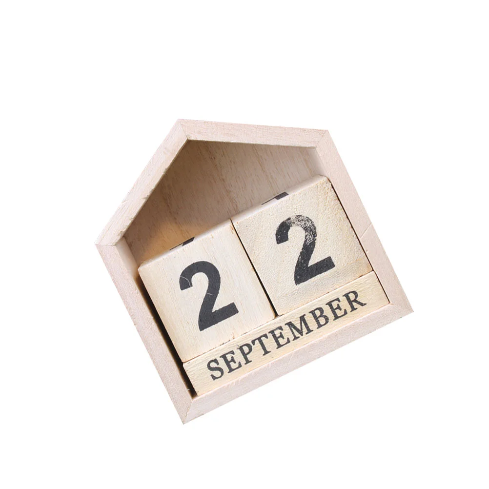 2022 Wooden Desk Blocks Calendar Perpetual Table Daily Calendar Rustic Month Date Yearly Planner Calendar for Home Office Decor 2023 desk calendar pocket decorative standing home table the list monthly planner paper office supplies