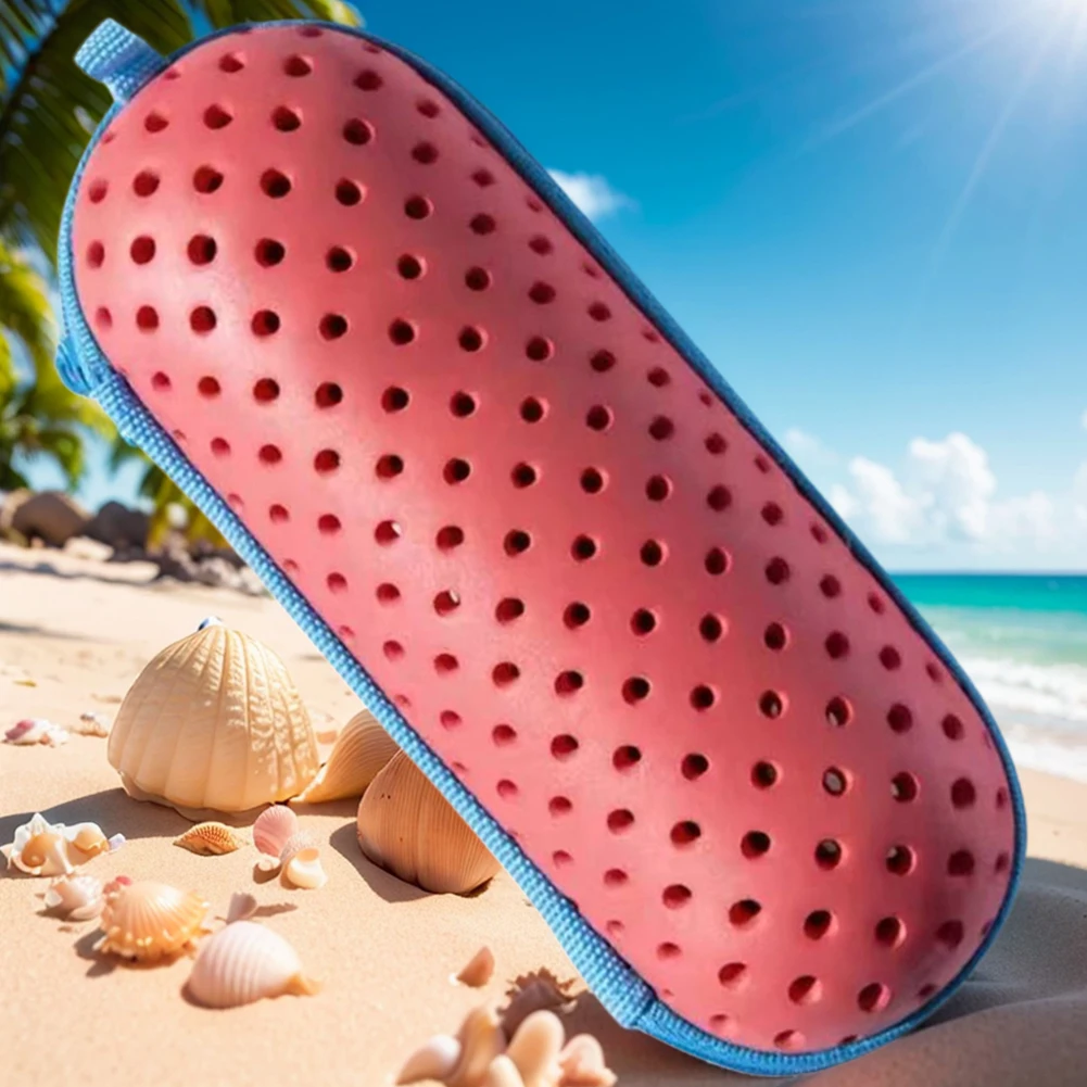 EVA Swim Goggle Case with Clip and Drain Holes