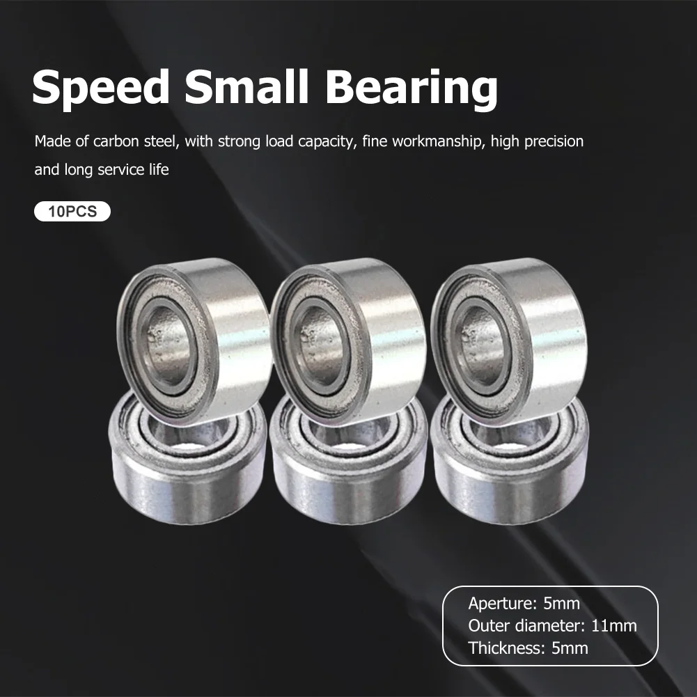 Miniature High Speed Bearing 685ZZ Axle Bearing Quiet Carbon Steel Strong Load Capability Durable Power Transmission Parts