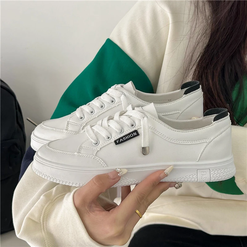 2022 Women Sneakers White Shoes Flat Platform Genuine Leather Women Flat  Shoes - Women's Vulcanize Shoes - AliExpress