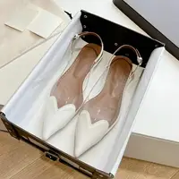 2025 New Style Fashion Heart-shaped Patched Pumps Transparent Platform Pointed-Toe High Heels Evening Shoes - Image 2