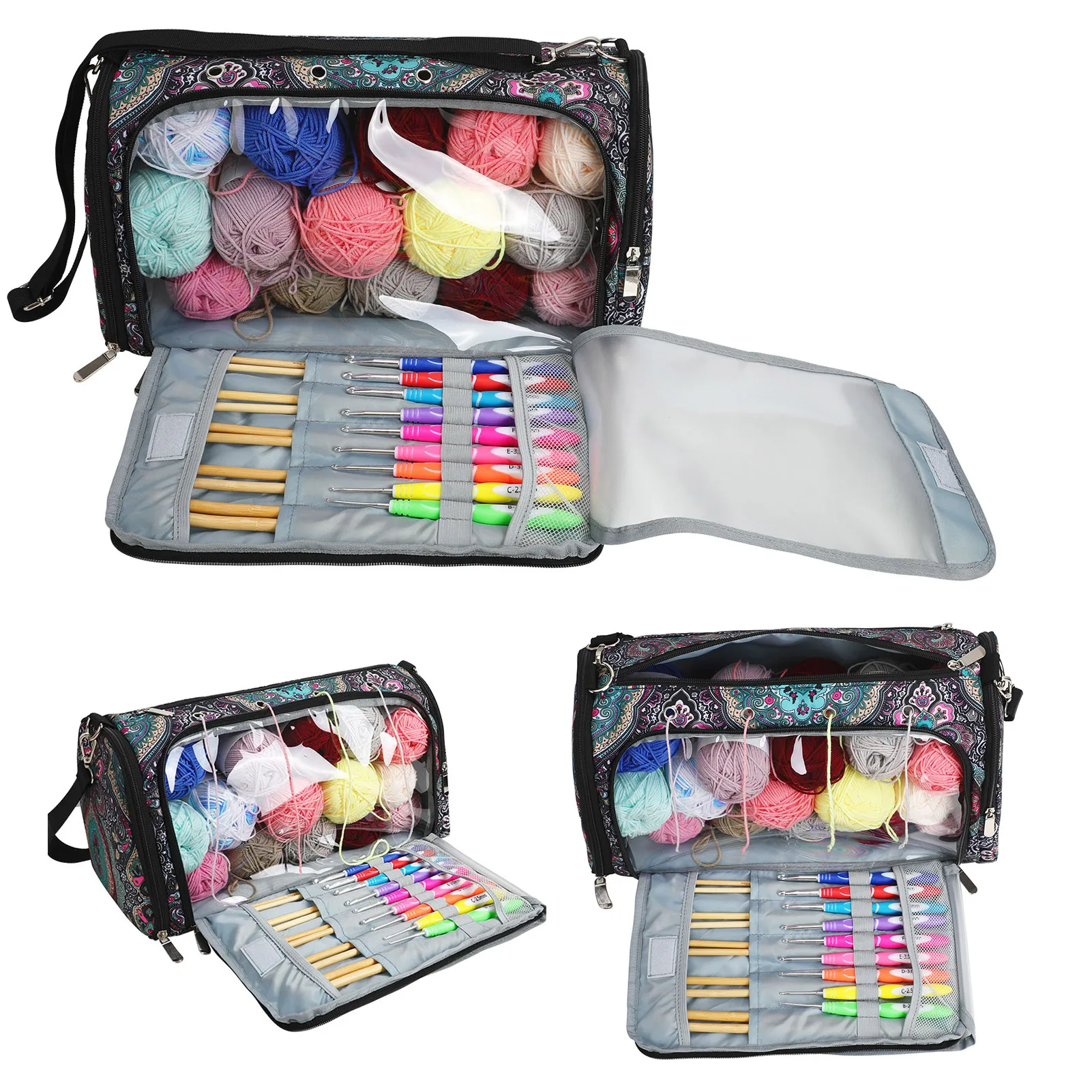 Yarn Crochet Bag Knitting Yarn Organizer Knitting Bag Organizer Yarn Storage Bag For Organization Large Capacity Crochet Tote