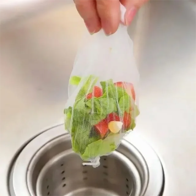 50-200Pcs Disposable Kitchen Sink Filter Sewer Drain Anti-blocking Garbage Bag Pool Leak Mesh Bag Mesh Strainer Sink Garbage Net 2