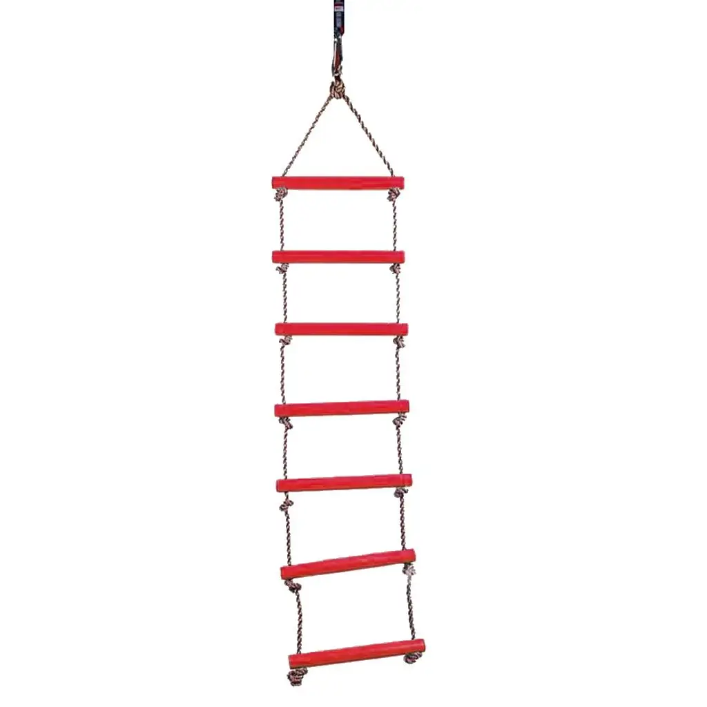 MagiDeal Safe Kids Indoor Outdoor Playhouse 6 Rungs Rope Climbing Ladder Play Sport Fun Toy for Garden Treehouse 120KG 2Colors 5