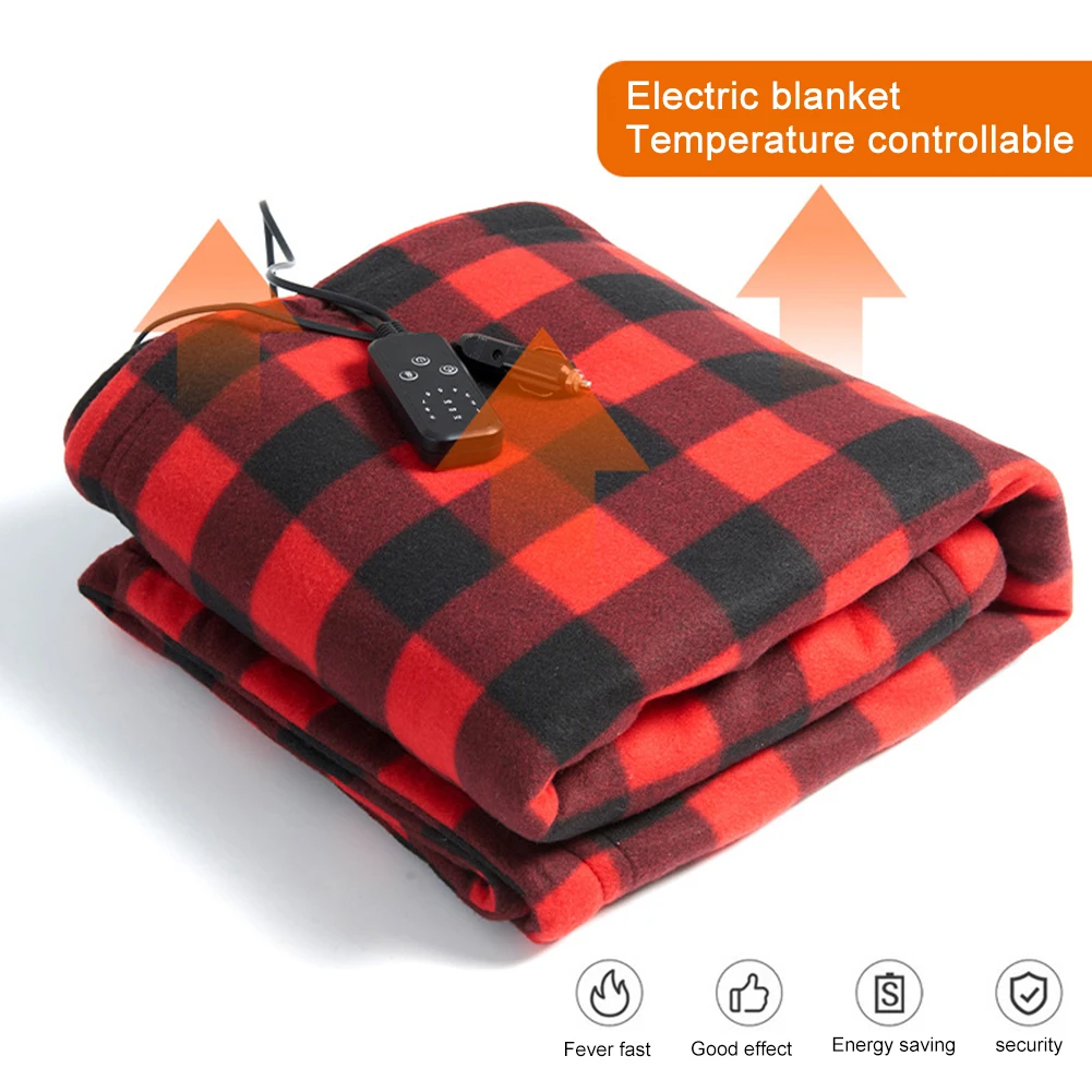 12V Electric Heating Blanket Automatic Thermostat Body Warmer Bed Mattress 9 Adjustable Temperature Heated Carpets Mat Pad