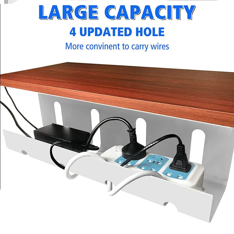 Desk Cable Management Tray Under Table Socket Hang Holder Power Strip  Storage Rack for Offices Living Room Wire Cord Organizer - AliExpress