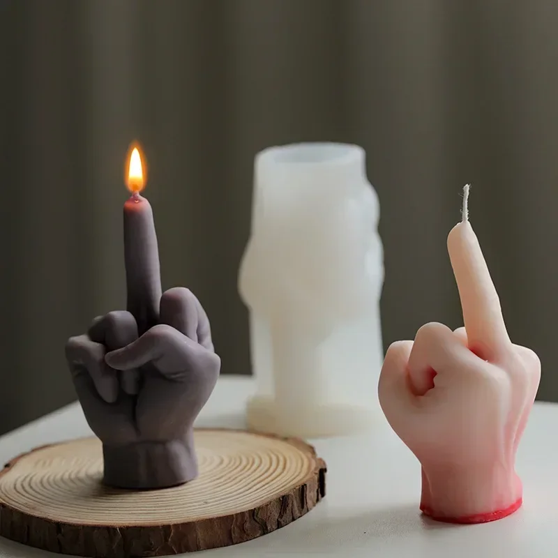 Stampo in silicone per candela con do medio 3D Gesto fai-da-te Aromaterapia Gesso Arte Sapone Artigianato in resina Strumenti per la creazione di regali per feste  15