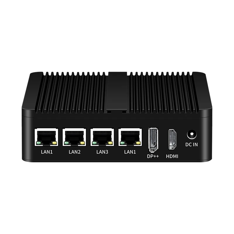 

BEBEPC 4 LAN Mini PC Intel N100 Firewall Router DDR4 intel Ethernet i225V i226V 2 COM RS485 RS232 Pfsense Linux Windows 11 4K