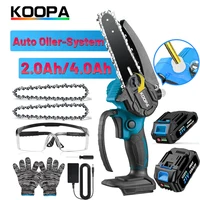 6-inch Mini Chainsaw Cordless with 0/1 Big Batteries,Handheld Electric Power Chain Saw with Auto Oiler-System for Tree Trimming 1